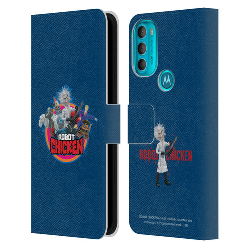 Robot Chicken Graphics Characters Leather Book Wallet Case Cover For Motorola Moto G71 5G