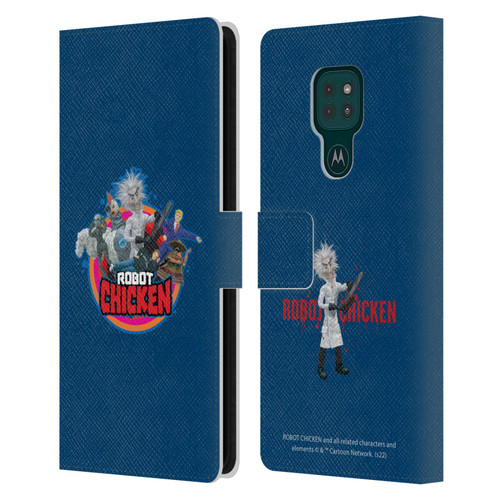 Robot Chicken Graphics Characters Leather Book Wallet Case Cover For Motorola Moto G9 Play