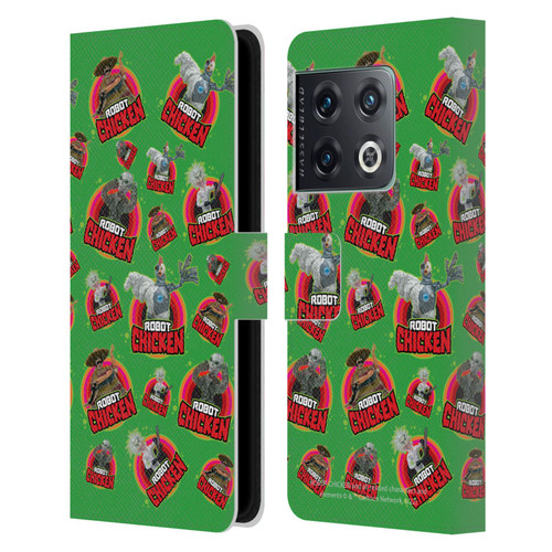 Robot Chicken Graphics Icons Leather Book Wallet Case Cover For OnePlus 10 Pro
