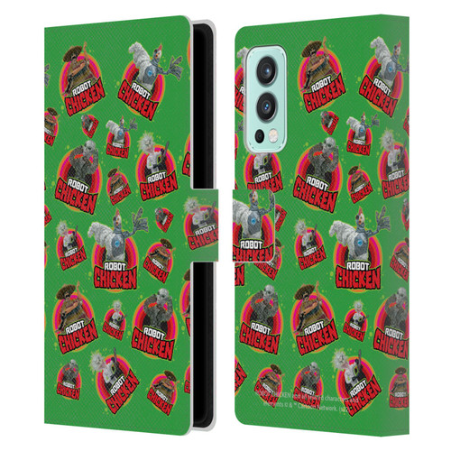 Robot Chicken Graphics Icons Leather Book Wallet Case Cover For OnePlus Nord 2 5G