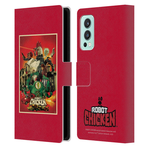 Robot Chicken Graphics Poster Leather Book Wallet Case Cover For OnePlus Nord 2 5G