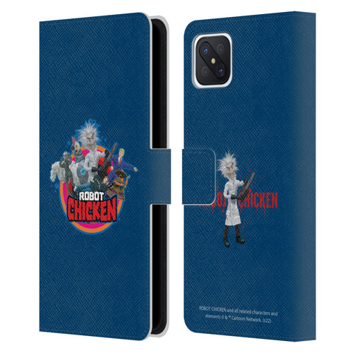 Robot Chicken Graphics Characters Leather Book Wallet Case Cover For OPPO Reno4 Z 5G
