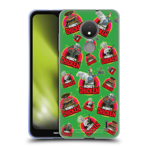 Robot Chicken Graphics Icons Soft Gel Case for Nokia C21