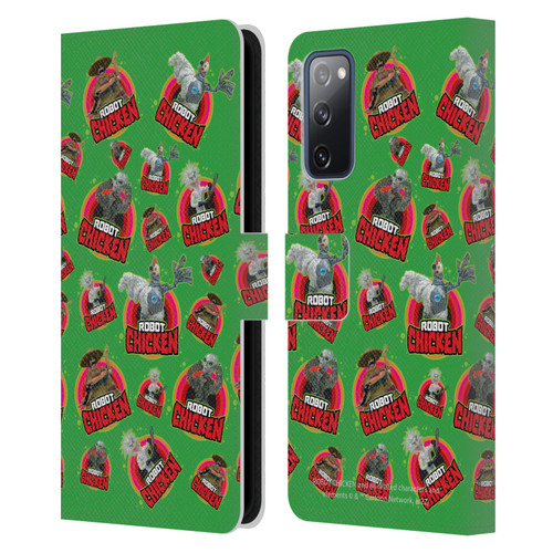 Robot Chicken Graphics Icons Leather Book Wallet Case Cover For Samsung Galaxy S20 FE / 5G