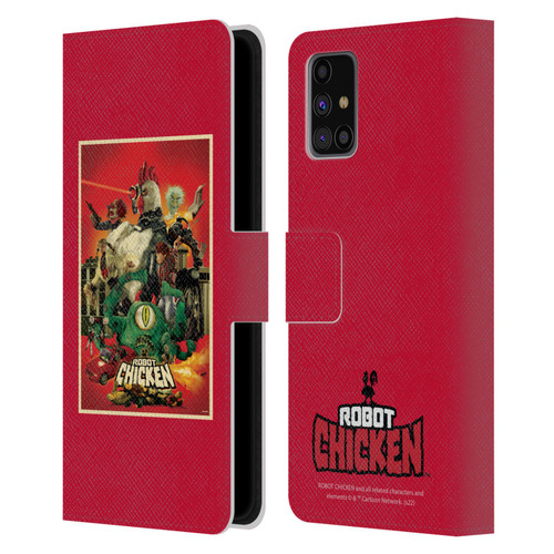 Robot Chicken Graphics Poster Leather Book Wallet Case Cover For Samsung Galaxy M31s (2020)