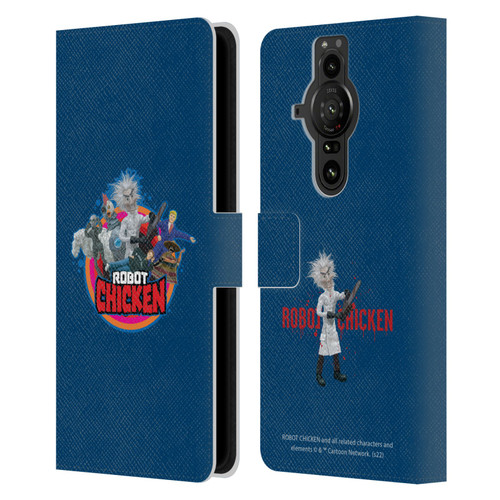 Robot Chicken Graphics Characters Leather Book Wallet Case Cover For Sony Xperia Pro-I