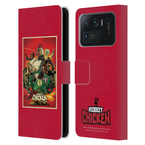 Robot Chicken Graphics Poster Leather Book Wallet Case Cover For Xiaomi Mi 11 Ultra