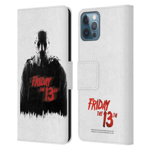 Friday the 13th 2009 Graphics Jason Voorhees Key Art Leather Book Wallet Case Cover For Apple iPhone 12 / iPhone 12 Pro