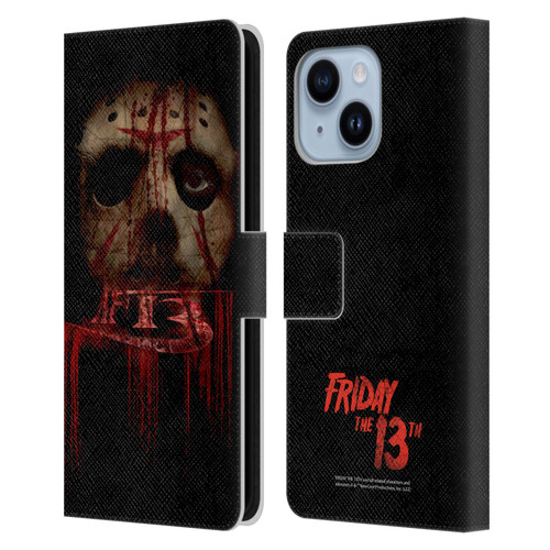 Friday the 13th 2009 Graphics Jason Voorhees Leather Book Wallet Case Cover For Apple iPhone 14 Plus