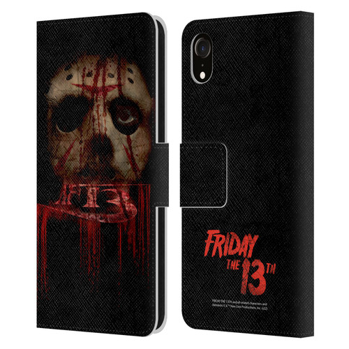 Friday the 13th 2009 Graphics Jason Voorhees Leather Book Wallet Case Cover For Apple iPhone XR