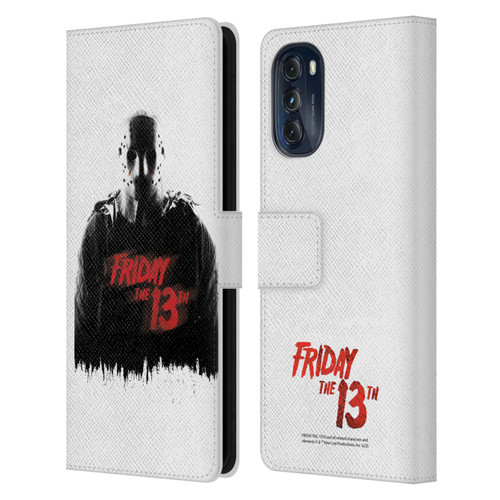 Friday the 13th 2009 Graphics Jason Voorhees Key Art Leather Book Wallet Case Cover For Motorola Moto G (2022)