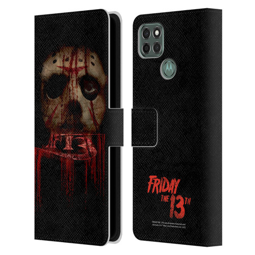 Friday the 13th 2009 Graphics Jason Voorhees Leather Book Wallet Case Cover For Motorola Moto G9 Power