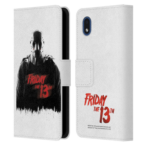 Friday the 13th 2009 Graphics Jason Voorhees Key Art Leather Book Wallet Case Cover For Samsung Galaxy A01 Core (2020)