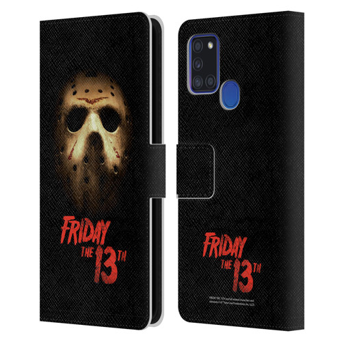 Friday the 13th 2009 Graphics Jason Voorhees Poster Leather Book Wallet Case Cover For Samsung Galaxy A21s (2020)