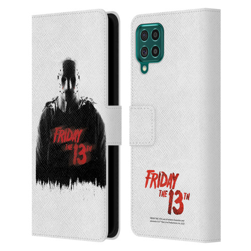 Friday the 13th 2009 Graphics Jason Voorhees Key Art Leather Book Wallet Case Cover For Samsung Galaxy F62 (2021)