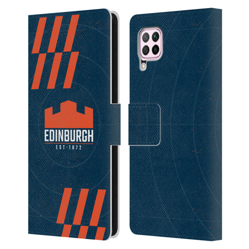 Edinburgh Rugby Logo Art Navy Blue Leather Book Wallet Case Cover For Huawei Nova 6 SE / P40 Lite