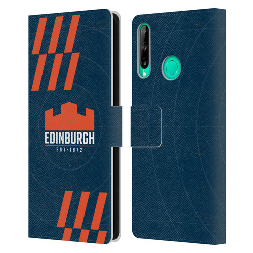 Edinburgh Rugby Logo Art Navy Blue Leather Book Wallet Case Cover For Huawei P40 lite E