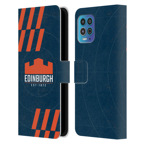 Edinburgh Rugby Logo Art Navy Blue Leather Book Wallet Case Cover For Motorola Moto G100