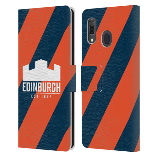 Edinburgh Rugby Logo Art Diagonal Stripes Leather Book Wallet Case Cover For Samsung Galaxy A33 5G (2022)