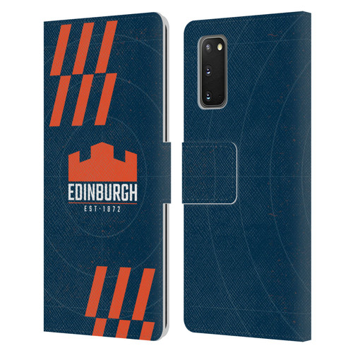 Edinburgh Rugby Logo Art Navy Blue Leather Book Wallet Case Cover For Samsung Galaxy S20 / S20 5G
