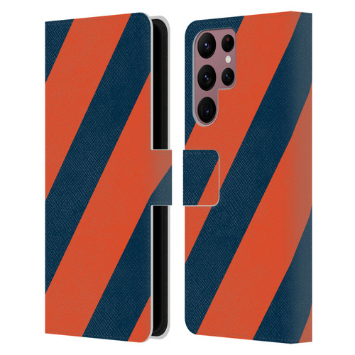 Edinburgh Rugby Logo Art Diagonal Stripes Leather Book Wallet Case Cover For Samsung Galaxy S22 Ultra 5G