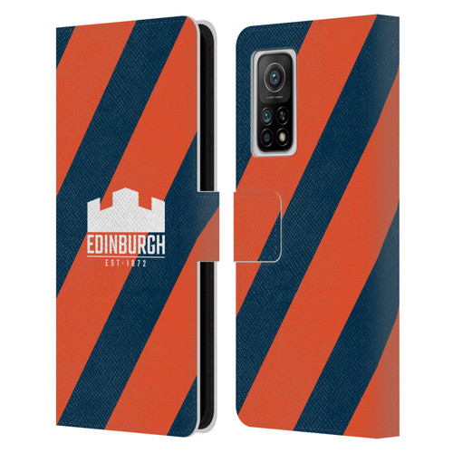 Edinburgh Rugby Logo Art Diagonal Stripes Leather Book Wallet Case Cover For Xiaomi Mi 10T 5G