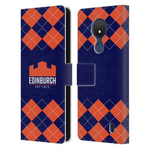 Edinburgh Rugby Logo 2 Argyle Leather Book Wallet Case Cover For Nokia C21