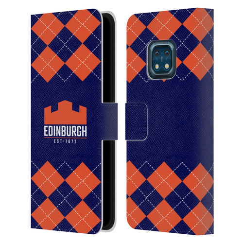 Edinburgh Rugby Logo 2 Argyle Leather Book Wallet Case Cover For Nokia XR20