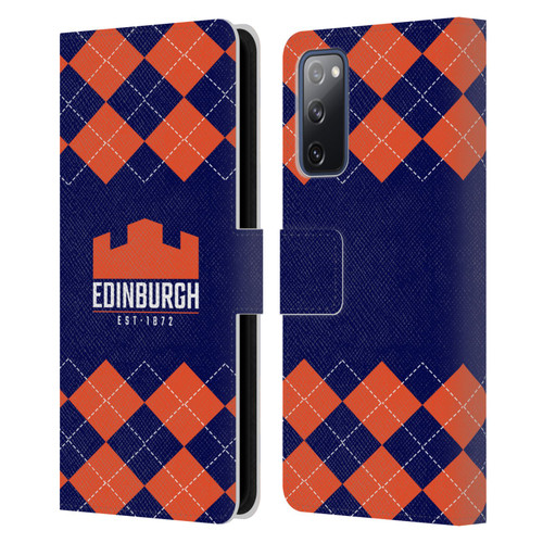 Edinburgh Rugby Logo 2 Argyle Leather Book Wallet Case Cover For Samsung Galaxy S20 FE / 5G