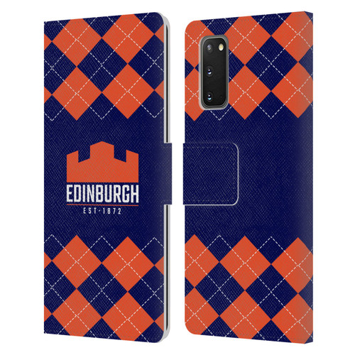 Edinburgh Rugby Logo 2 Argyle Leather Book Wallet Case Cover For Samsung Galaxy S20 / S20 5G