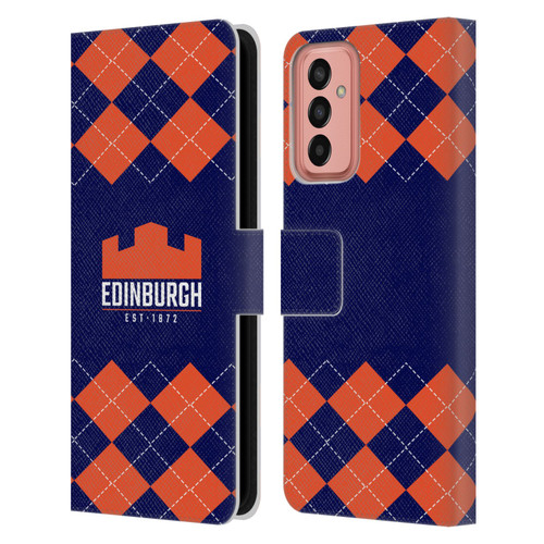 Edinburgh Rugby Logo 2 Argyle Leather Book Wallet Case Cover For Samsung Galaxy M13 (2022)