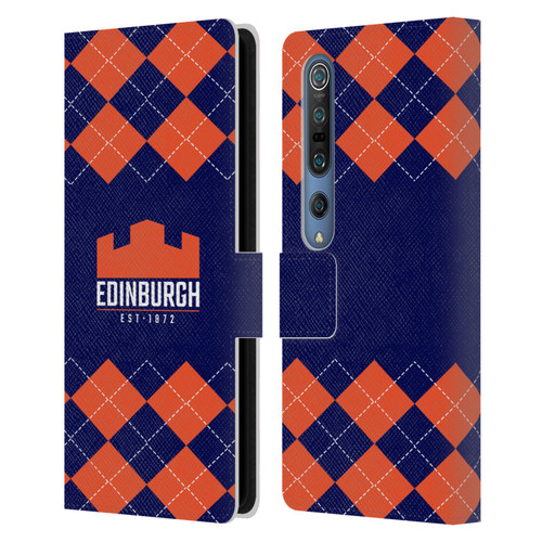 Edinburgh Rugby Logo 2 Argyle Leather Book Wallet Case Cover For Xiaomi Mi 10 5G / Mi 10 Pro 5G