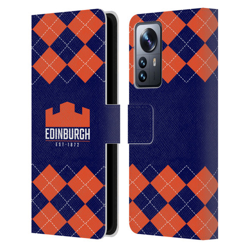 Edinburgh Rugby Logo 2 Argyle Leather Book Wallet Case Cover For Xiaomi 12 Pro