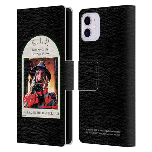 A Nightmare On Elm Street: Freddy's Dead Graphics The Final Nightmare Leather Book Wallet Case Cover For Apple iPhone 11