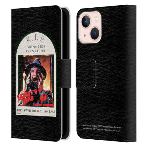 A Nightmare On Elm Street: Freddy's Dead Graphics The Final Nightmare Leather Book Wallet Case Cover For Apple iPhone 13 Mini