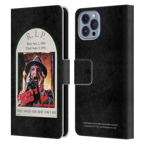 A Nightmare On Elm Street: Freddy's Dead Graphics The Final Nightmare Leather Book Wallet Case Cover For Apple iPhone 14