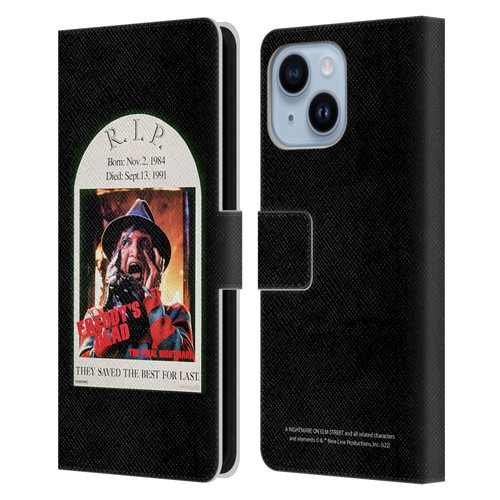A Nightmare On Elm Street: Freddy's Dead Graphics The Final Nightmare Leather Book Wallet Case Cover For Apple iPhone 14 Plus