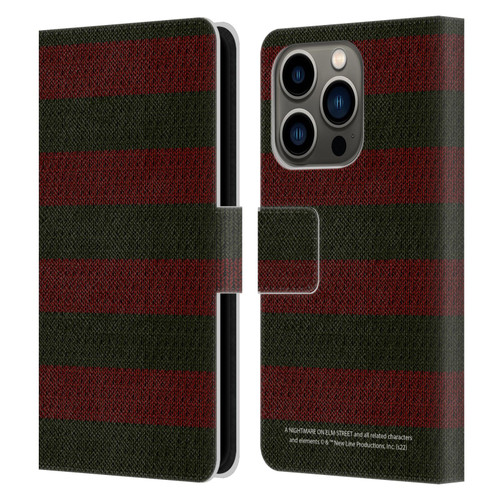 A Nightmare On Elm Street: Freddy's Dead Graphics Sweater Pattern Leather Book Wallet Case Cover For Apple iPhone 14 Pro