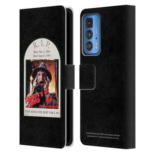 A Nightmare On Elm Street: Freddy's Dead Graphics The Final Nightmare Leather Book Wallet Case Cover For Motorola Edge 20 Pro