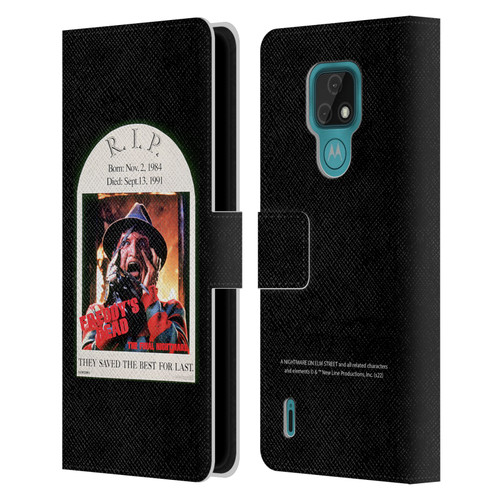 A Nightmare On Elm Street: Freddy's Dead Graphics The Final Nightmare Leather Book Wallet Case Cover For Motorola Moto E7