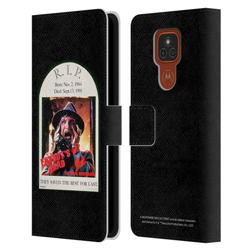A Nightmare On Elm Street: Freddy's Dead Graphics The Final Nightmare Leather Book Wallet Case Cover For Motorola Moto E7 Plus