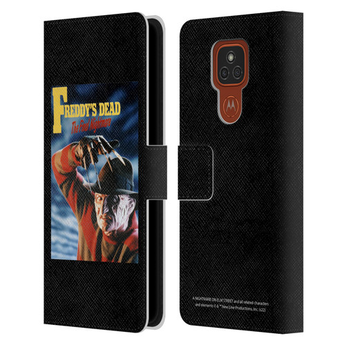A Nightmare On Elm Street: Freddy's Dead Graphics Poster Leather Book Wallet Case Cover For Motorola Moto E7 Plus