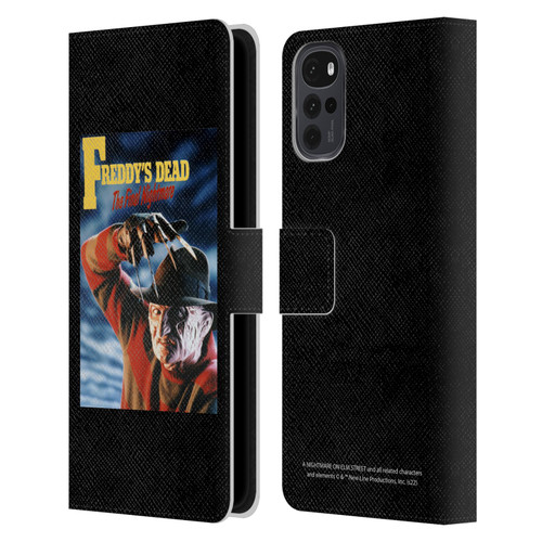 A Nightmare On Elm Street: Freddy's Dead Graphics Poster Leather Book Wallet Case Cover For Motorola Moto G22