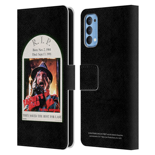 A Nightmare On Elm Street: Freddy's Dead Graphics The Final Nightmare Leather Book Wallet Case Cover For OPPO Reno 4 5G