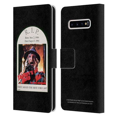 A Nightmare On Elm Street: Freddy's Dead Graphics The Final Nightmare Leather Book Wallet Case Cover For Samsung Galaxy S10+ / S10 Plus