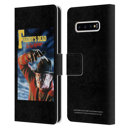A Nightmare On Elm Street: Freddy's Dead Graphics Poster Leather Book Wallet Case Cover For Samsung Galaxy S10+ / S10 Plus