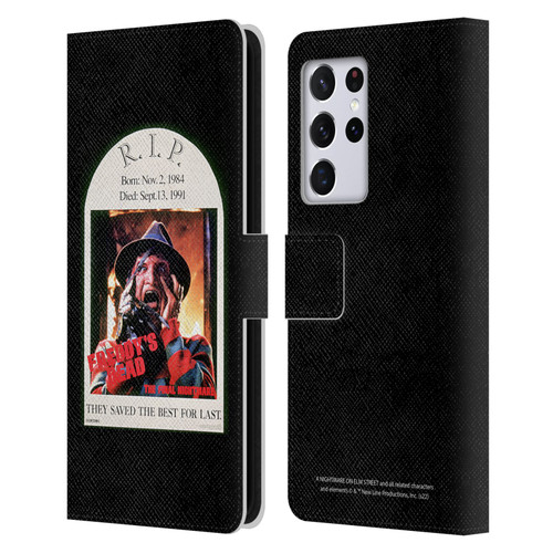 A Nightmare On Elm Street: Freddy's Dead Graphics The Final Nightmare Leather Book Wallet Case Cover For Samsung Galaxy S21 Ultra 5G
