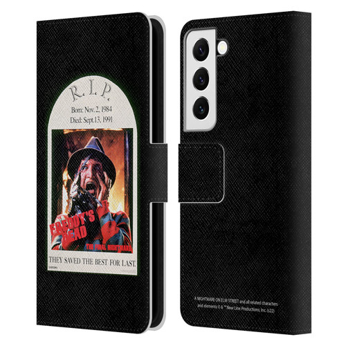A Nightmare On Elm Street: Freddy's Dead Graphics The Final Nightmare Leather Book Wallet Case Cover For Samsung Galaxy S22 5G