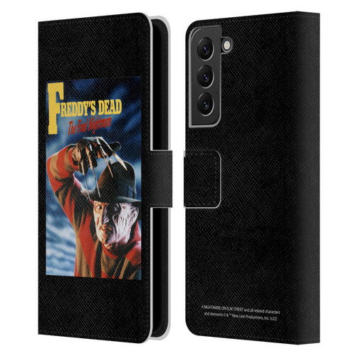 A Nightmare On Elm Street: Freddy's Dead Graphics Poster Leather Book Wallet Case Cover For Samsung Galaxy S22+ 5G