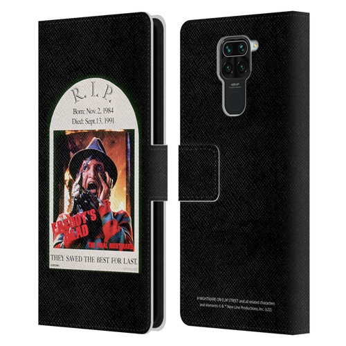 A Nightmare On Elm Street: Freddy's Dead Graphics The Final Nightmare Leather Book Wallet Case Cover For Xiaomi Redmi Note 9 / Redmi 10X 4G